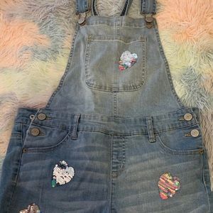Jeans overalls from Justice size 14.